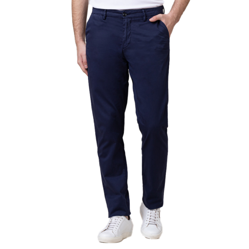 TRUSSARDI JEANS AVIATOR FIT LIGHT SATIN CHINO 52P00000-1T003731-H001-U290-NAVY BLUE