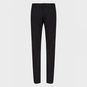 EMPORIO ARMANI LUSTROUS COMFORT WITH TURNED-UP CUFFS CHINOS ΠΑΝΤΕΛΟΝΙ 8N1P15 1NJ7Z-0999-BLACK
