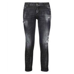 DSQUARED2 BLACK RIPPED KNEE WASH JENNIFER CROPPED ΠΑΝΤΕΛΟΝΙ ΤΖΙΝ S75LB0655 S30357 900-BLACK