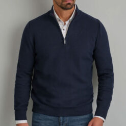 NAVY & GREEN ΠΛΕΚΤΟ ΒΑΜΒΑΚΕΡΟ ΛΟΥΠΕΤΟ ΜΕ ΦΕΡΜΟΥΑΡ 24YM.968/LZ-BLUE
