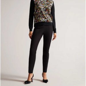 TED BAKER LIROI HIGH WAISTED LEGGING WITH FAUX POPPER DETAIL ΠΑΝΤΕΛΟΝΙ 263603-BLACK