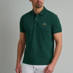 NAVY & GREEN ΜΠΛΟΥΖΑΚΙ ΠΟΛΟ MΟΝΟΧΡΩΜΟ 24GE.300.6-DARK JUNGLE GREEN