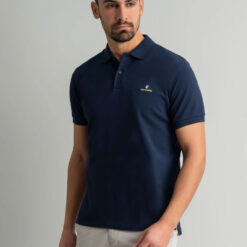 NAVY & GREEN ΜΠΛΟΥΖΑΚΙ ΠΟΛΟ MΟΝΟΧΡΩΜΟ 24GE.300.6-MD BLUE