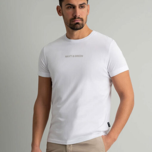 NAVY & GREEN ΜΠΛΟΥΖΑ ΛΑΙΜΟΚΟΨΗ 24TU.309/15P-WHITE