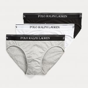 POLO RALPH LAUREN LOW RISE BRIEF 3PACK ΣΛΙΠ ΕΣΩΡΟΥΧΟ 714835884003-WHITE/POLO BLACK/ANDOVER HEATHER