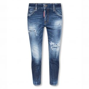 DSQUARED2 COOL GIRL CROPPED ΠΑΝΤΕΛΟΝΙ ΤΖΙΝ S75LB0715 S30789 470-BLUE