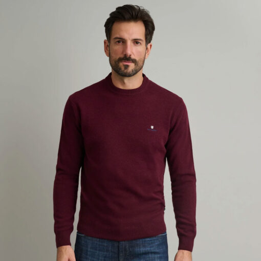 NAVY & GREEN ΠΛΕΚΤΟ ΛΑΙΜΟΚΟΨΗ 24AR.950/P.6-BURGUNDY