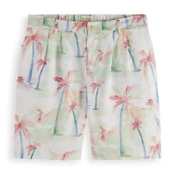 SCOTCH & SODA TWILT - PRINTED PLEATED ΒΕΡΜΟΥΔΑ 175784-7201-PALMTREE HAWAII AOP