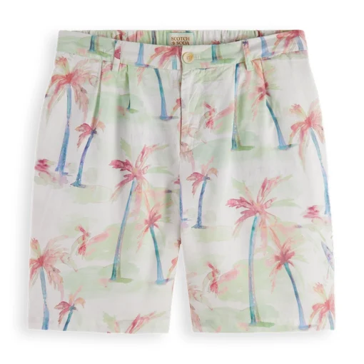 SCOTCH & SODA TWILT - PRINTED PLEATED ΒΕΡΜΟΥΔΑ 175784-7201-PALMTREE HAWAII AOP