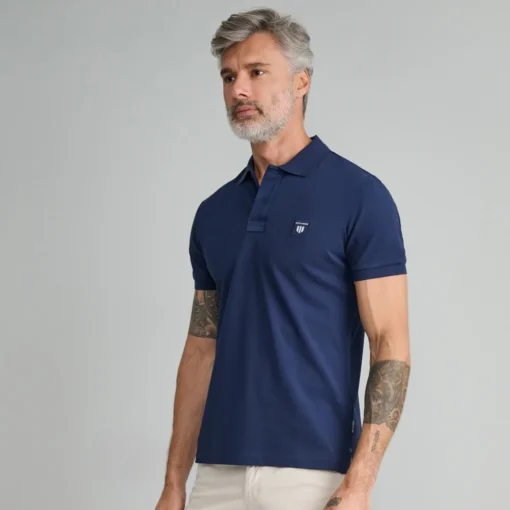 NAVY & GREEN ΜΠΛΟΥΖΑΚΙ ΠIKE ΠΟΛΟ 24GE.1017/YL-MD BLUE