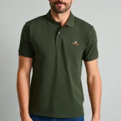 NAVY & GREEN ΜΠΛΟΥΖΑΚΙ ΠΟΛΟ MΟΝΟΧΡΩΜΟ 24GE.300.7-BOTTLE GREEN