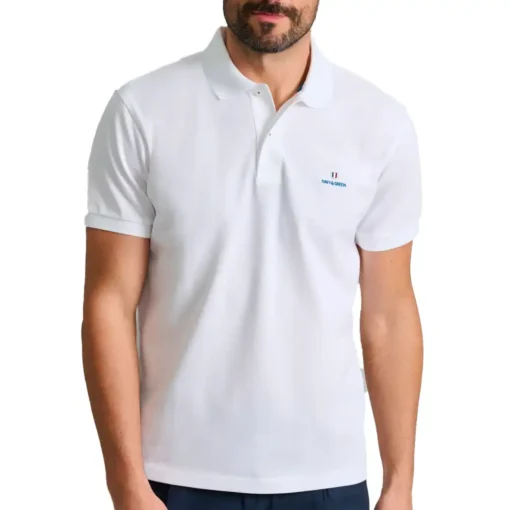 NAVY & GREEN ΜΠΛΟΥΖΑΚΙ ΠΟΛΟ MΟΝΟΧΡΩΜΟ 24GE.300.7-WHITE