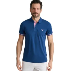 NAVY & GREEN ΜΠΛΟΥΖΑΚΙ ΠIKE ΠΟΛΟ 24GE.879/YL.2-ATLANTIC BLUE