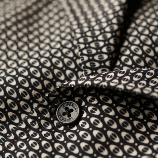 SUPERDRY D3 STUD SHORT SLEEVE REVERE 70S ΠΟΥΚΑΜΙΣΟ M4010770A-2HG-LUCY MONO PRINT - Image 3