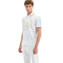LA MARTINA POLO ΜΠΛΟΥΖΑ ΚΜ YMP601-PK001-00001-OPTIC WHITE