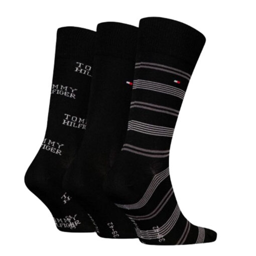 TOMMY HILFIGER TH MEN GIFTBOX TOMMY STRIPE ΚΑΛΤΣΕΣ 3 ΖΕΥΓΗ 701229783-002-BLACK - Image 2
