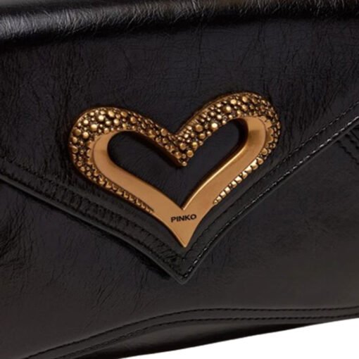 PINKO 520 SHOULDER CLASSIC FL ΤΣΑΝΤΑ ΩΜΟΥ 103763-A1EO-Z99Q-NERO/ANTIQUE GOLD - Image 3