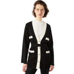 PENNY BLACK ROVIGO KNITTED ΖΑΚΕΤΑ 2421346113-007-BLACK BICOLOUR