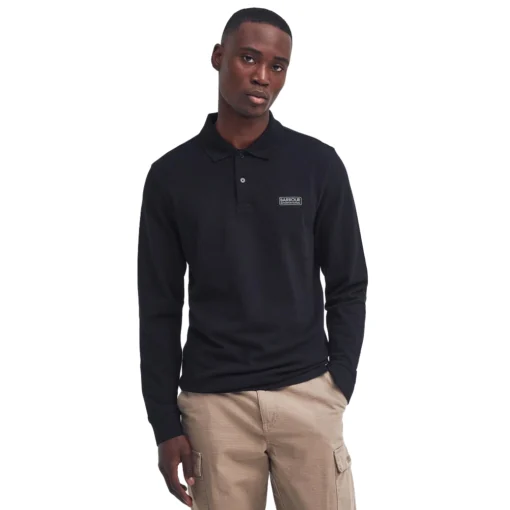 BARBOUR INTERNATIONAL LONG SLEEVE POLO ΜΠΛΟΥΖΑ MML1348-BK71-BLACK/PEWTER - Image 2