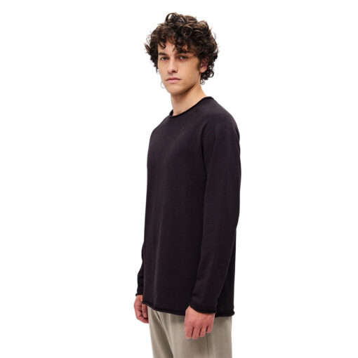 DIRTY LAUNDRY RAGLAN CREWNECK WITH RAW EDGES T-SHIRT ΜΠΛΟΥΖΑ-DLMC000137-BLACK - Image 2