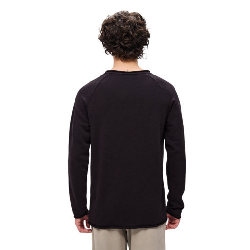 DIRTY LAUNDRY RAGLAN CREWNECK WITH RAW EDGES T-SHIRT ΜΠΛΟΥΖΑ-DLMC000137-BLACK - Image 3