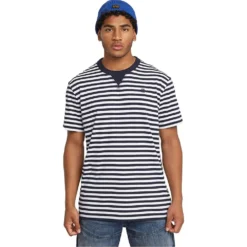 G-STAR NIFOUS STRIPE R T T-SHIRT ΜΠΛΟΥΖΑ D25961-C339-H230-WHITE/SALUTE STRIPE