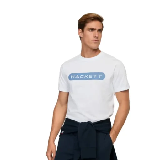 HACKETT HS ESSENTIAL BOX T-SHIRT ΜΠΛΟΥΖΑ HM500873-800-WHITE - Image 3