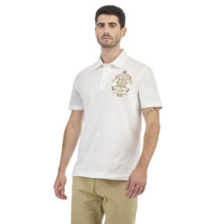 LA MARTINA ΜΠΛΟΥΖΑ POLO ΚΜ MAPG01-PK001-00001-OPTIC WHITE