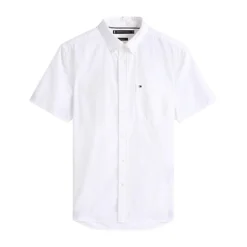 TOMMY HILFIGER SEERSUCKER SOLID SS RF ΠΟΥΚΑΜΙΣΟ MW0MW38570-YCF-TH OPTIC WHITE