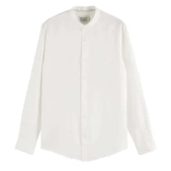 SCOTCH & SODA CORE LINEN LS STAND UP COLLAR ΠΟΥΚΑΜΙΣΟ Μ/Μ 179189-0001-OFF WHITE