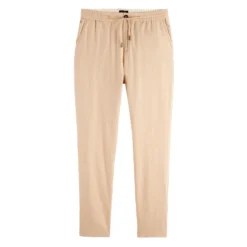 SCOTCH & SODA SEASONAL CORE WARREN COTTON-LINEN TWILL ΠΑΝΤΕΛΟΝΙ JOGGER 179979-7652-SOFT CAMEL
