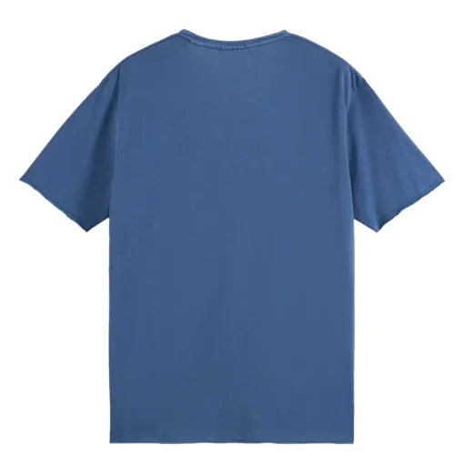 SCOTCH & SODA RELAXED-FIT RAW EDGE T-SHIRT ΜΠΛΟΥΖΑ Κ/Μ 180042-4400-ATLANTIC BLUE - Image 2