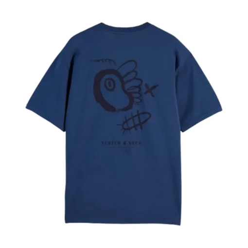SCOTCH & SODA REGULAR FIT FRONT AND BACK ARTWORK T-SHIRT ΜΠΛΟΥΖΑ Κ/Μ 180049-4400-ATLANTIC BLUE - Image 2
