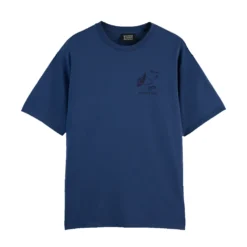SCOTCH & SODA REGULAR FIT FRONT AND BACK ARTWORK T-SHIRT ΜΠΛΟΥΖΑ Κ/Μ 180049-4400-ATLANTIC BLUE
