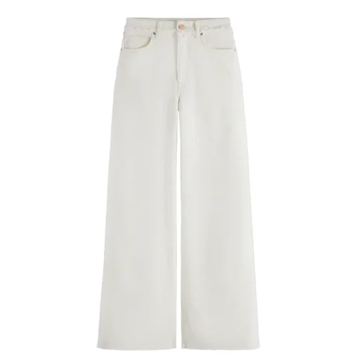 SCOTCH & SODA THE WAVE WIDE LEG ΠΑΝΤΕΛΟΝΙ ΤΖΙΝ 180226-7744-FADED WHITE