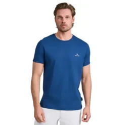 NAVY & GREEN ΜΠΛΟΥΖΑ ΛΑΙΜΟΚΟΨΗ 24MO.001/P.2-ATLANTIC BLUE