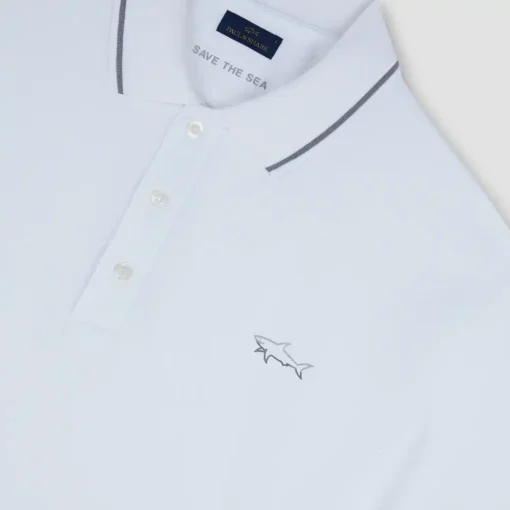 PAUL & SHARK SEAQUAL WITH BUTTONS POLO ΜΠΛΟΥΖΑ 25411299-10-WHITE - Image 4