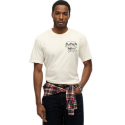 SUPERDRY D2 OVIN B-MOVIE GRAPHIC LOOSE T-SHIRT ΜΠΛΟΥΖΑ M1012124A-71D-OFF WHITE