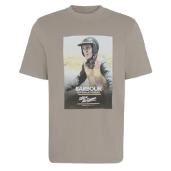 BARBOUR INTERNATIONAL NICHOLL SMQ GRAPHIC T-SHIRT ΜΠΛΟΥΖΑ MTS1436-BR16-TIMBERWOLF