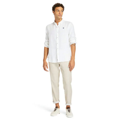 TIMBERLAND MILL BROOK LINEN ΠΟΥΚΑΜΙΣΟ TB0A2DC3100-WHITE - Image 3