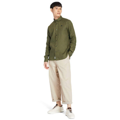 TIMBERLAND MILL BROOK LINEN ΠΟΥΚΑΜΙΣΟ TB0A2DC3A58-LEAF GREEN - Image 4