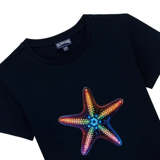 VILEBREQUIN DISCO STARS T-SHIRT ΜΠΛΟΥΖΑ THYCP307-390V-BLEU MARINE - Image 3
