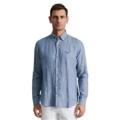NAVY & GREEN ΠΟΥΚΑΜΙΣΟ 24NG.AD21/1B-LINEN BLUE