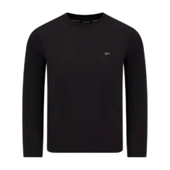 PAUL & SHARK METAL SHARK AQUA TOUCH COTTON T-SHIRT ΜΠΛΟΥΖΑ 15311611-011G-NERO/ORO