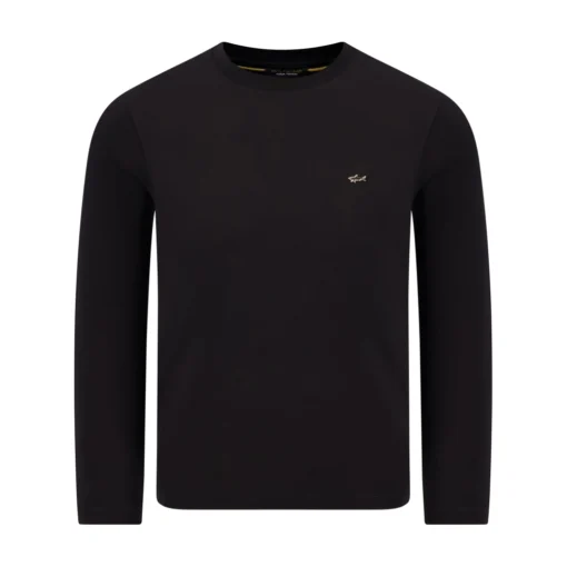 PAUL & SHARK METAL SHARK AQUA TOUCH COTTON T-SHIRT ΜΠΛΟΥΖΑ 15311611-011G-NERO/ORO