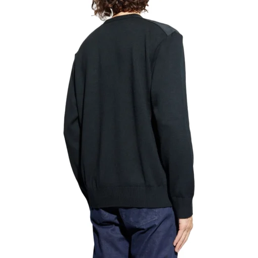 PAUL & SHARK TYPHOON RE4X4 SOFT COOL TOUCH WOOL CREWNECK ΠΟΥΛΟΒΕΡ 99311020-011-BLACK - Image 3