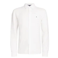 TOMMY HILFIGER PIGMENT DYED LI SOLID RF ΠΟΥΚΑΜΙΣΟ MW0MW34602-YCF-OPTIC WHITE