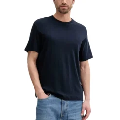CALVIN KLEIN SS SUPIMA CHEST EMB CREWNECK T-SHIRT ΜΠΛΟΥΖΑ LV04LB275G-CEF-DARK SAPPHIRE