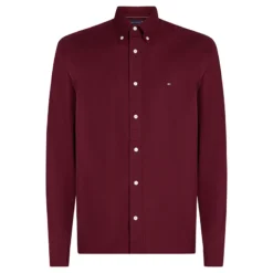 TOMMY HILFIGER FLEX POPLIN SOLID RF ΠΟΥΚΑΜΙΣΟ MW0MW37550-VLP-DEEP ROUGE