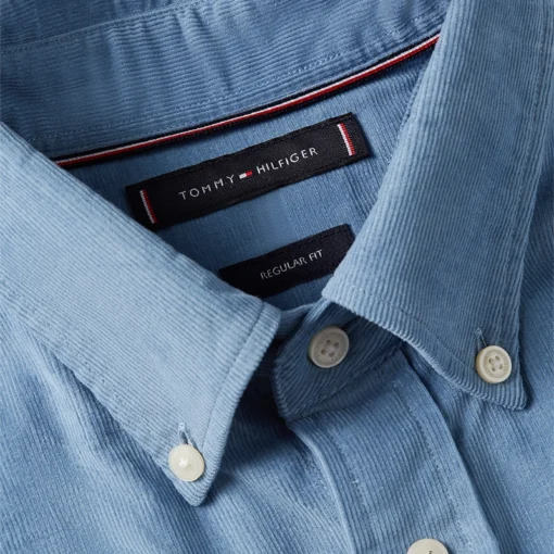 TOMMY HILFIGER SOLID CORDUROY RF ΠΟΥΚΑΜΙΣΟ MW0MW40486-C2B-BRISK BLUE - Image 3